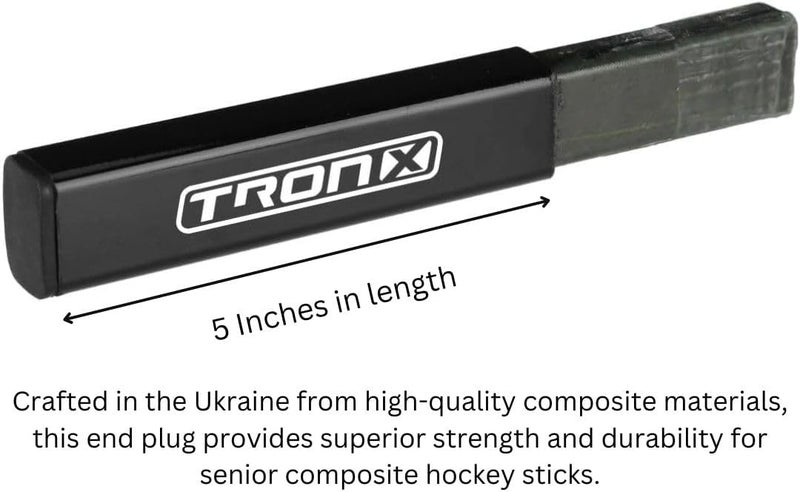 TronX Senior Adult Composite Standard Traditional Hockey Stick Extension End Plug - 5" - SR - Image 2